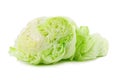 Crisphead lettuce isolated on the white background.