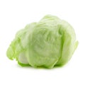 Crisphead lettuce isolated on the white background.