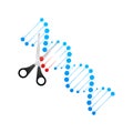 Crispr - gene editing tool. Genetic engineering. Vector stock illustration.