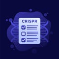 CRISPR and gene engineering icon, vector design