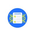 CRISPR, gene engineering vector flat icon