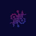 CRISPR, genome editing icon, linear Royalty Free Stock Photo