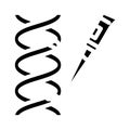 crispr tool genetic engineering glyph icon vector illustration Royalty Free Stock Photo