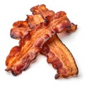 Crispy bacon isolated Royalty Free Stock Photo