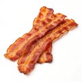 Crispy bacon isolated on transparent background Royalty Free Stock Photo