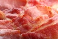 Crispy bacon slices super macro Royalty Free Stock Photo