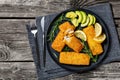 crispy baked battered pollock fillet on a plate