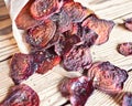 Crispy beet chips with sea salt