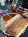 Crispy big thosai. Indian cuisine. Malaysia snack food.