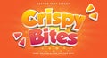 Crispy Bites editable text effect Royalty Free Stock Photo