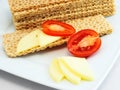 Crispy bread with cheese Royalty Free Stock Photo