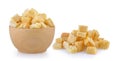 Crispy Bread in wood bowl Royalty Free Stock Photo