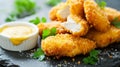 Crispy Breaded Chicken Nugget Fingers: A Delicious Twist with Parsley and Honey Mustard Sauce 1