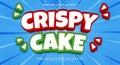 Crispy Cake Snack Style Editable Text effect Royalty Free Stock Photo