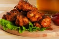 Crispy chicken wings in breadcrumbs Royalty Free Stock Photo