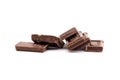 Crispy chocolate bar on white background Royalty Free Stock Photo