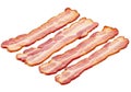 Crispy Cooked Bacon Strips Ready for Breakfast Royalty Free Stock Photo