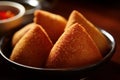 Crispy Coxinha snack. Generate Ai