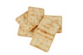 Crispy crackers with sugar isolated on the white background Royalty Free Stock Photo