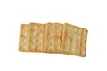 Crispy crackers with sugar isolated on the white background Royalty Free Stock Photo