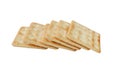 Crispy crackers with sugar isolated on the white background Royalty Free Stock Photo