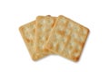 Crispy crackers with sugar isolated on the white background Royalty Free Stock Photo