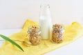 Crispy crunchy with milk Royalty Free Stock Photo