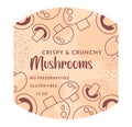 Crispy and crunchy mushrooms gluten free vector