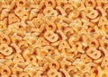 Crispy and crunchy Salty wheat ABCD Alphabet shaped fryums or frymus Fried and Spicy snack food