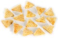 Crispy and crunchy Salty wheat 3d Triangle shape Papad tri angle corn puff fryums or frymus snack food