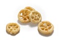 Crispy and crunchy Salty wheat wheel or Wheels Wheelos fryums Fried and Spicy snack food