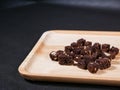 Crispy Crunchy skinny Chocolate almond brownies.