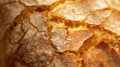 Crispy Crust: Macro Bread Texture Royalty Free Stock Photo