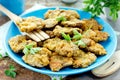 Crispy deep fried chicken livers Royalty Free Stock Photo