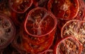 Crispy dehydrated tomato slices Royalty Free Stock Photo