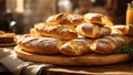 Crispy delicious, French baguettes dough organic delicious natural homemade bread