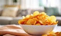 A Crispy Delight of Savory Potato Chips Waiting to Be Enjoyed