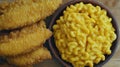 Crispy Fish & Creamy Mac & Cheese Royalty Free Stock Photo