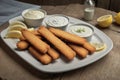 Crispy Fish Sticks Delight Royalty Free Stock Photo