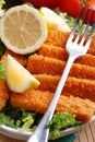 Crispy fish sticks Royalty Free Stock Photo