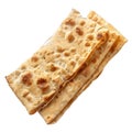 Crispy flatbread crackers isolated on transparent background Royalty Free Stock Photo