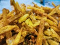 Crispy french fries on a white background Royalty Free Stock Photo