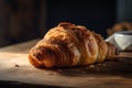 crispy freshly baked croissant