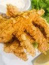 Crispy Fried chicken with cornflakes Royalty Free Stock Photo