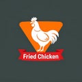 Crispy Fried Chicken Logo Design Royalty Free Stock Photo