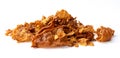 Crispy fried chicken skin on white background Royalty Free Stock Photo