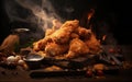 Crispy Fried Chicken: Studio Lighting for Culinary Perfection. Generative By Ai