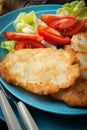 Crispy fried homemade potato pancakes. Royalty Free Stock Photo