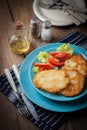 Crispy fried homemade potato pancakes. Royalty Free Stock Photo