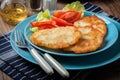 Crispy fried homemade potato pancakes Royalty Free Stock Photo